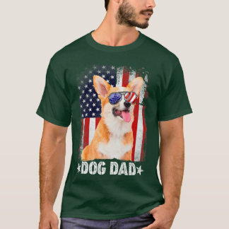 Camiseta Pai De Cachorro Clássico Mens Corgi Dia de os pais