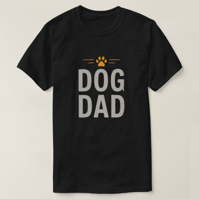 Camiseta Pai de Cachorro com Desenho Simples de Pata para A (Frente do Design)