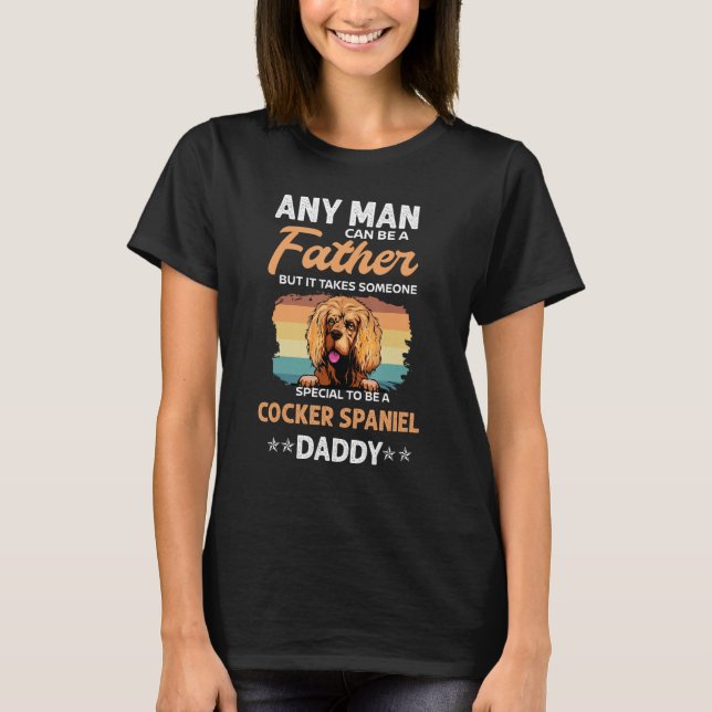 Camiseta Pai De Cachorro De Cocker Spaniel Qualquer Homem P (Frente)