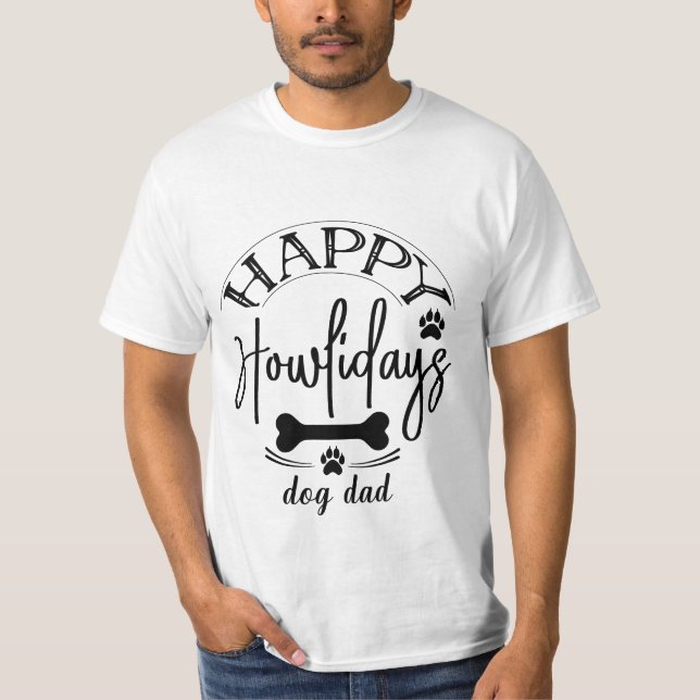 Camiseta pai de cachorro de feriado feliz (Frente)