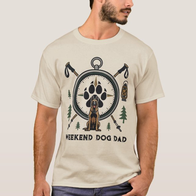 Camiseta Pai de Cachorro de Fim de Semana (Frente)