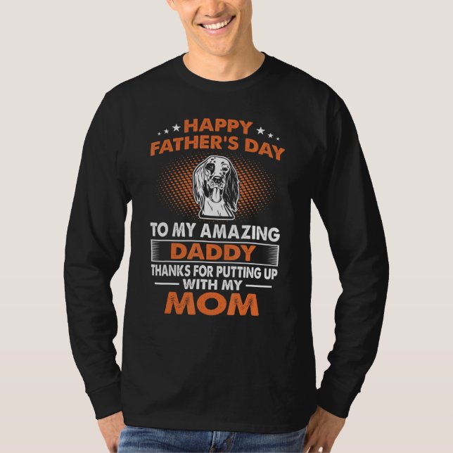 Camiseta Pai de Cachorro de Setores Ingleses Feliz Dia de o (Frente)