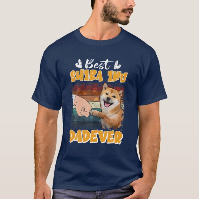 Camiseta Pai De Cachorro Do Melhor Pai Shiba Inu (Frente)