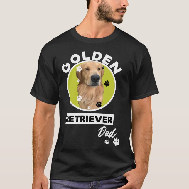 Camiseta Pai de Cachorro do Retriever do ouro (Frente)