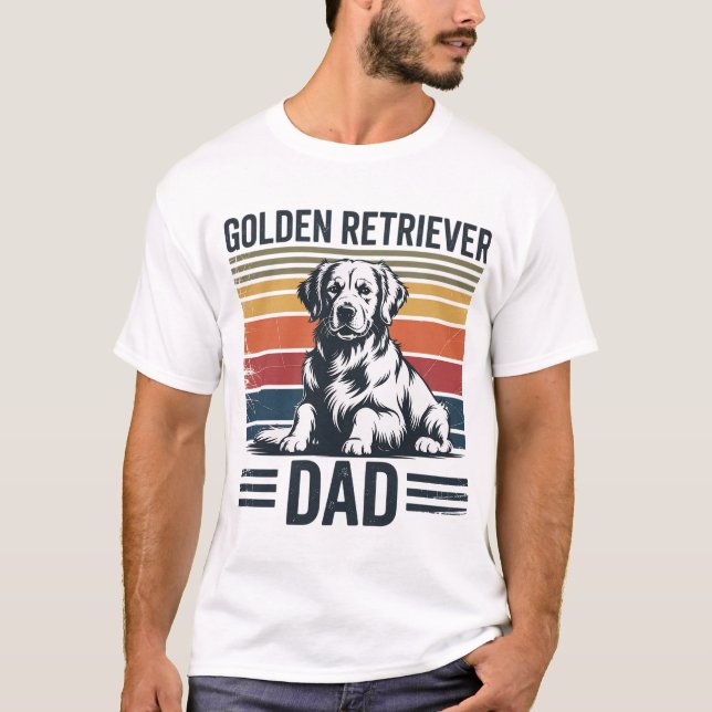 Camiseta Pai de Cachorro do Retriever do ouro (Frente)