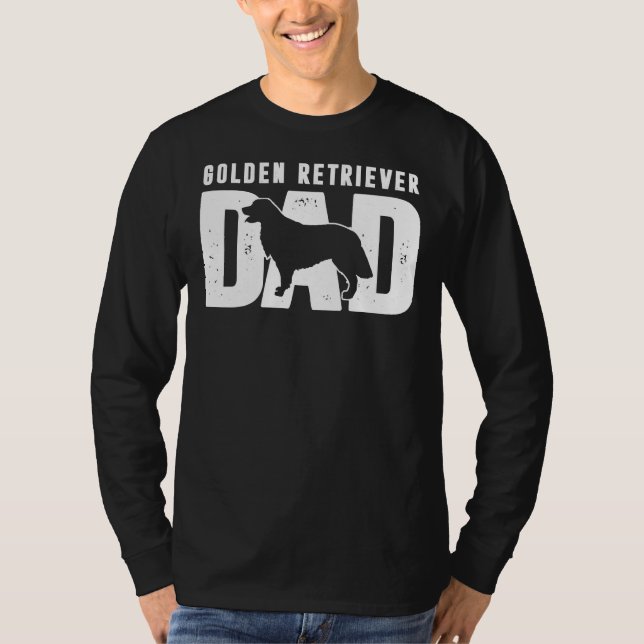 Camiseta Pai de Cachorro do Retriever do ouro (Frente)