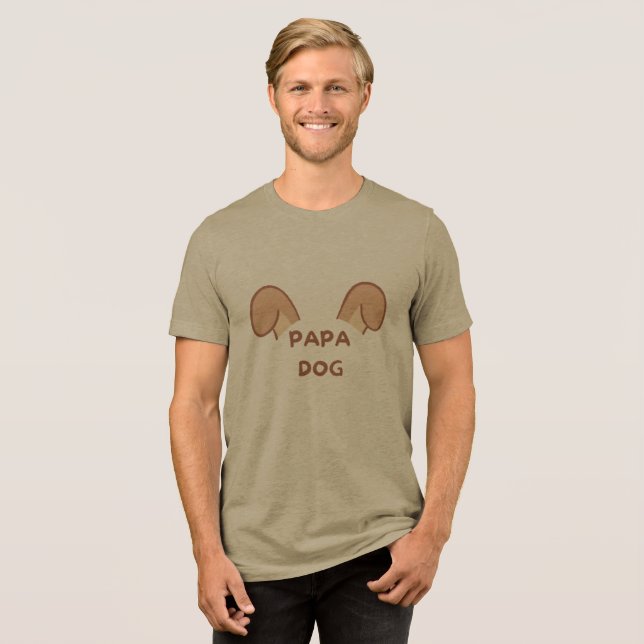 Camiseta Pai de Cachorro Engraçado e Bonito (Frente Completa)