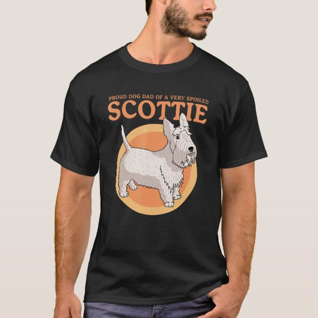 Camiseta Pai De Cachorro Escocês, Dono De Cachorro Scottie  (Frente)