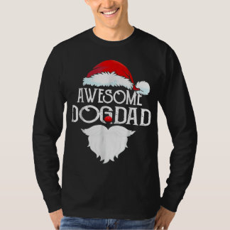 Camiseta Pai de Cachorro Fantástico Natal Santa Hat Família