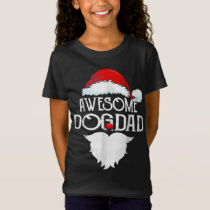 Camiseta Pai de Cachorro Fantástico Natal Santa Hat Família
