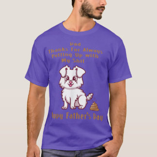 Camiseta Pai de Cachorro Feliz Dia de os pais Engraçado Pup