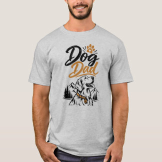 Camiseta Pai de Cachorro Golden Retriever Montanha