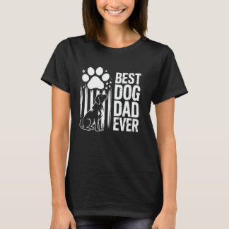 Camiseta Pai de Cachorro Incrível Bandeira dos EUA Presente