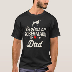 Camiseta Pai de Cachorro Macho Pai de Dobermann Mais Legal 