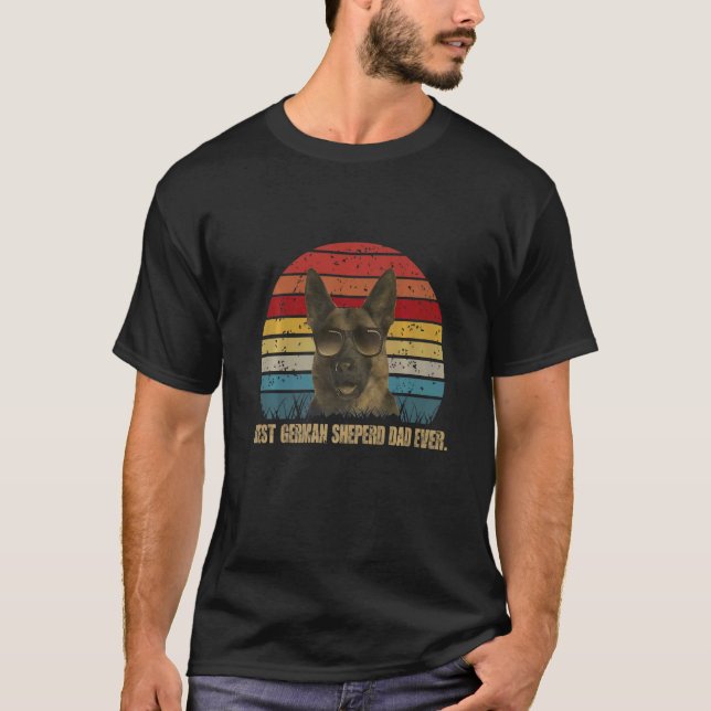 Camiseta Pai De Cachorro Mais Próximo German shepherd Fath  (Frente)