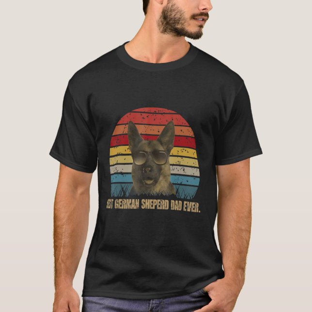 Camiseta Pai De Cachorro Mais Próximo German shepherd Fath  (Frente)