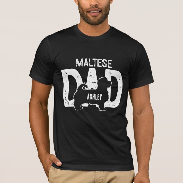 Camiseta Pai de Cachorro Maltês Pai (Frente)