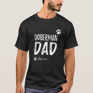 Camiseta Pai de Cachorro Mens Doberman Melhor Ideia De Pres