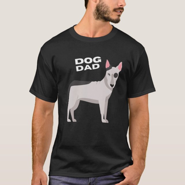 Camiseta Pai de Cachorro Negro e Branco (Frente)