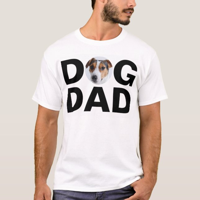 Camiseta Pai De Cachorro, Pai Personalizado De Fotografia C (Frente)