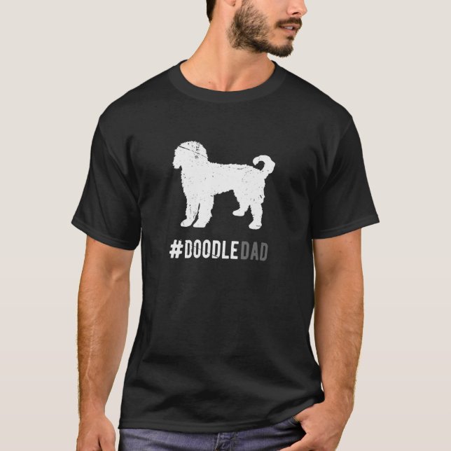 Camiseta Pai De Cachorro Para Os Homens Engraçados Com O Am (Frente)