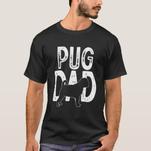 Camiseta Pai de cachorro pug adorável