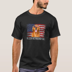 Camiseta Pai de Cachorro Vintage Retrô Pai do Golden Retrie