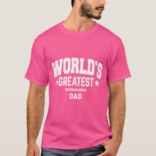 Camiseta Pai de cachorro Weimaraner masculino Tema de anima