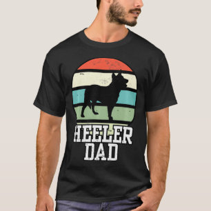 Camiseta Pai de Cães de Bovinos Australiano I Retro Pai de