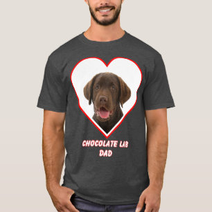 Camiseta Pai de cães de laboratório de chocolate