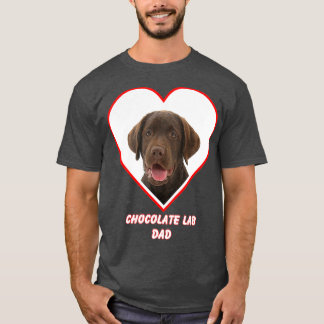 Camiseta Pai de cães de laboratório de chocolate