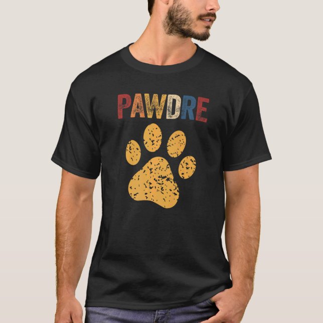 Camiseta Pai De Cães Pawdre De Pai De Gato Pets Pet Paw (Frente)