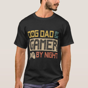 Camiseta Pai De Cães Por Jogador Diário Por Vintagem Noturn