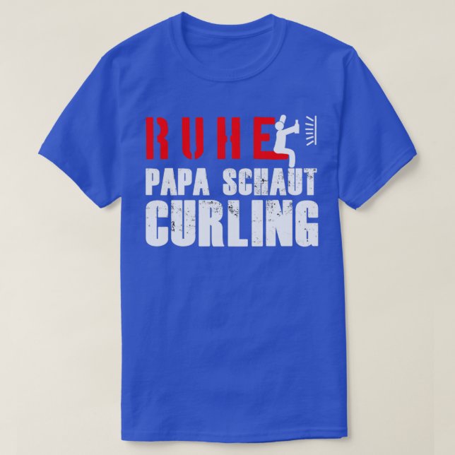Camiseta Pai de calmo parece curvando presente esportivo de (Frente do Design)