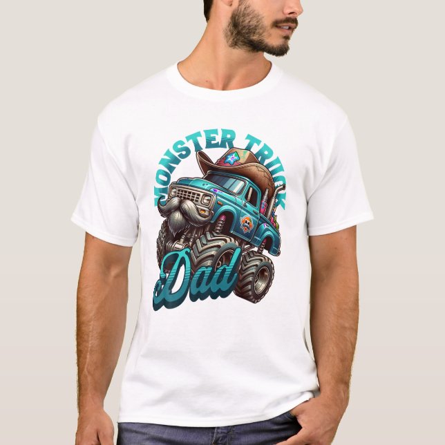 Camiseta Pai de Camião Monstro Dia do Pai (Frente)