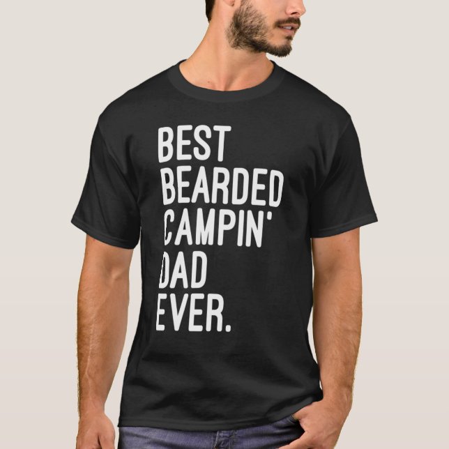 Camiseta Pai De Campin Mais Bem-Ocupado Nunca Acampando A V (Frente)