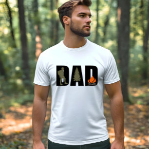 Camiseta pai de campismo e caminhada
