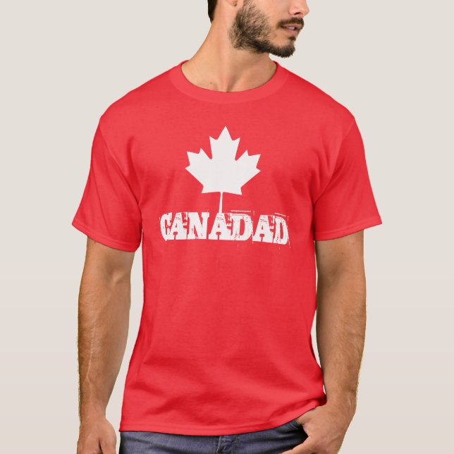 Camiseta Pai de Canadá - presente canadense do dia dos pais (Frente)