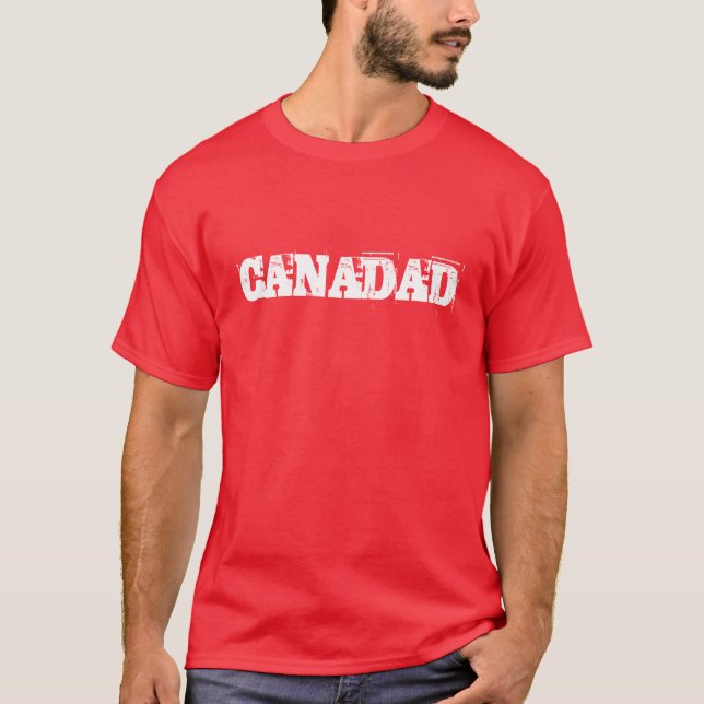 Camiseta Pai de Canadá - presente canadense do dia dos pais (Frente)