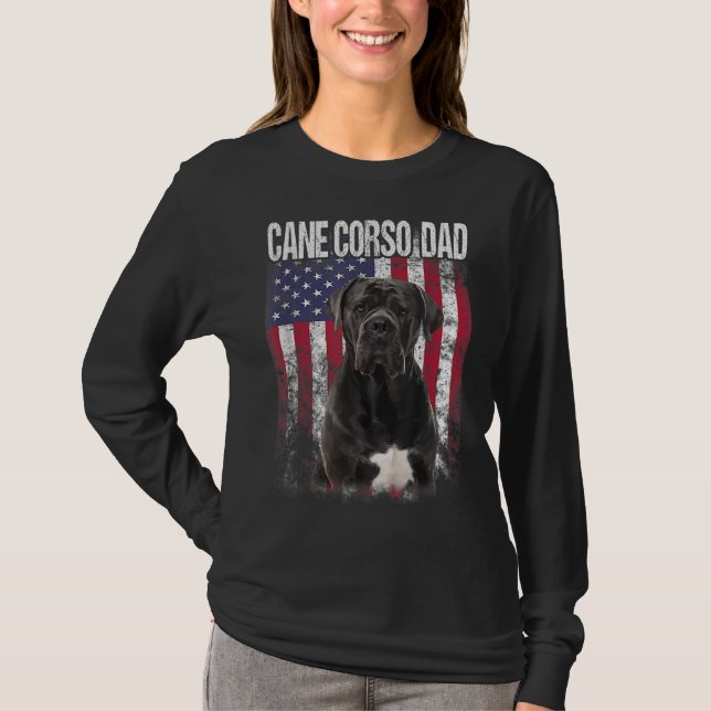Camiseta Pai De Cane Corso Com Sobrecarga Orgulhosa De Band (Frente)