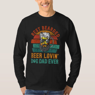 Camiseta Pai de Cão Adorador de Cerveja Mais Beared Vintage