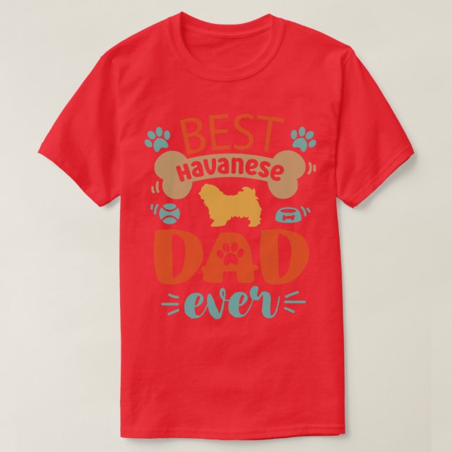 Camiseta Pai de Cão Havanês (Frente do Design)