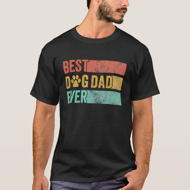 Camiseta Pai De Cão Mais Elegente De Cão Alguma Vez Pai De  (Frente)