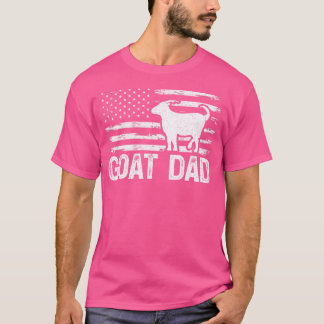 Camiseta Pai de Caprino - Farmer Americano Flag Goat