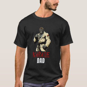 Camiseta Pai de Caratê Gorila Clássico - Suporte de Artes M