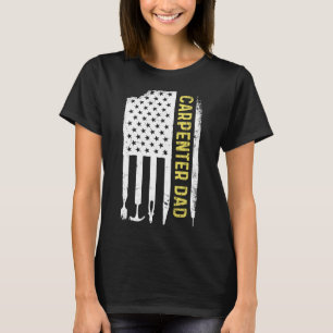 Camiseta Pai de Carpinteiro de Sinalizador dos EUA para o T