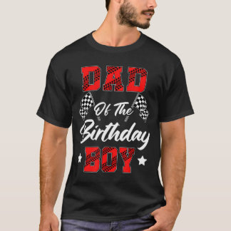 Camiseta Pai de Carro de Corrida do Menino do Aniversário F