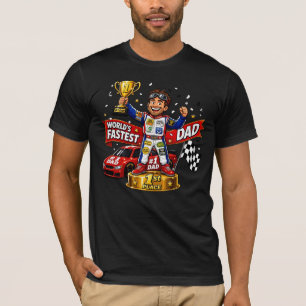 Camiseta Pai de Carro de Corrida Presente do Dia dos Pais M