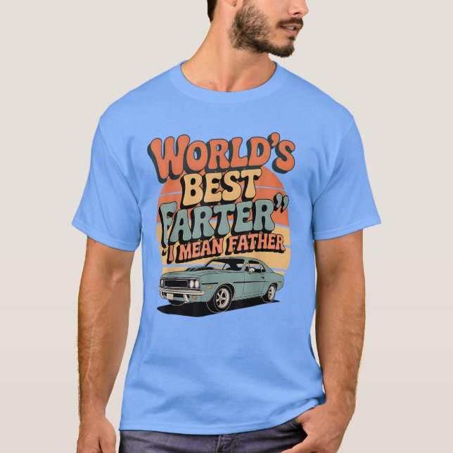 Camiseta Pai de Carro Retro é o melhor pai do mundo (Frente)