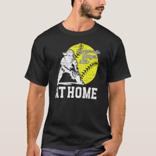 Camiseta Pai de Catcher de Softbol Orgulhoso Pai De Um Ca S